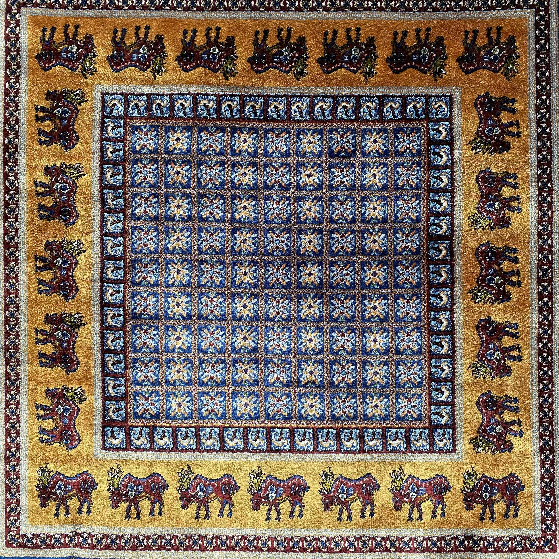 Pazyryk Carpet Rug Copy with Modal Silk - Kilim Art Gallery