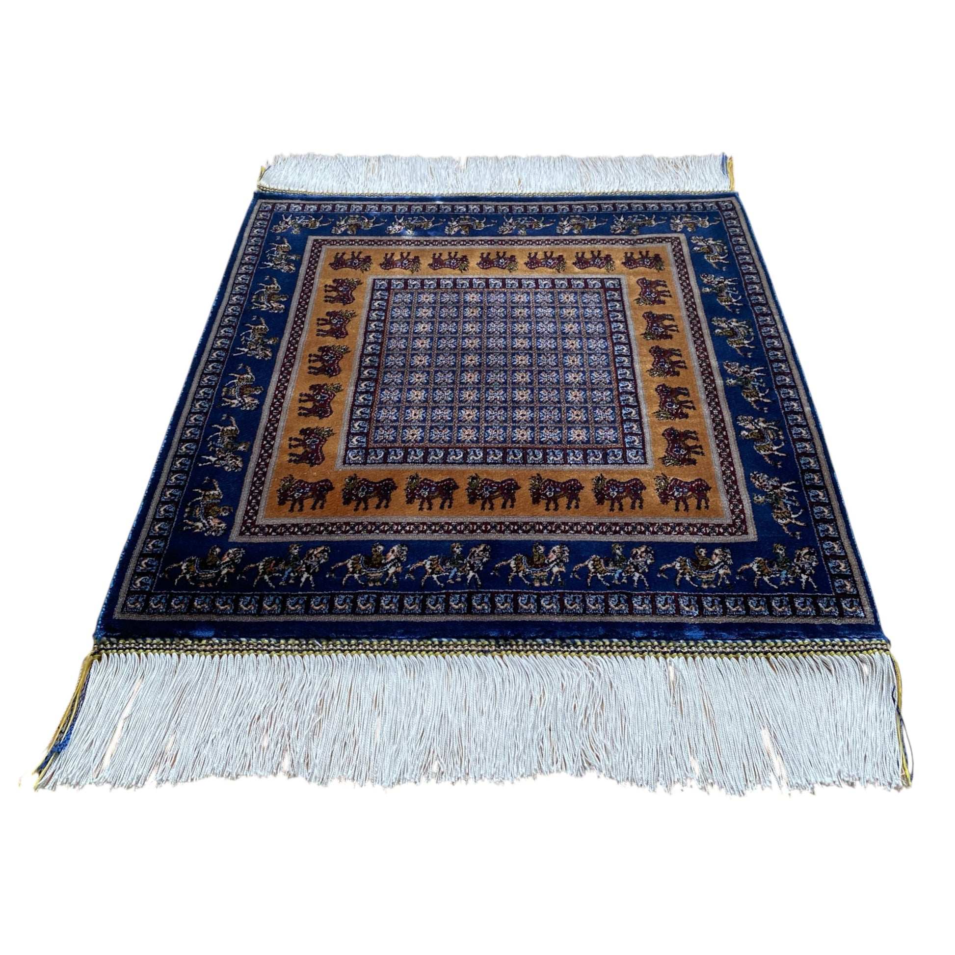 Pazyryk Carpet Rug Copy with Modal Silk - Kilim Art Gallery