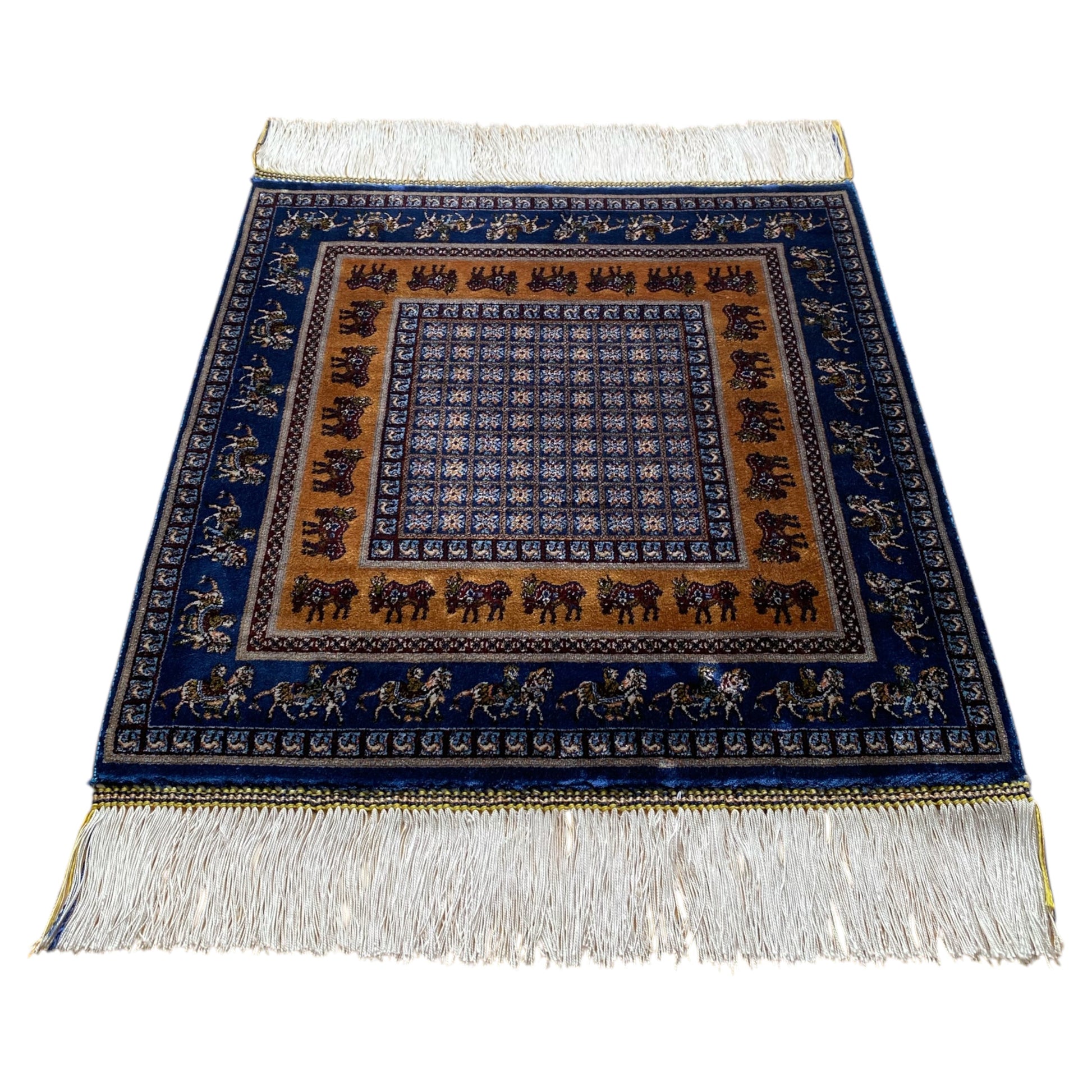 Pazyryk Carpet Rug Copy with Modal Silk - Kilim Art Gallery