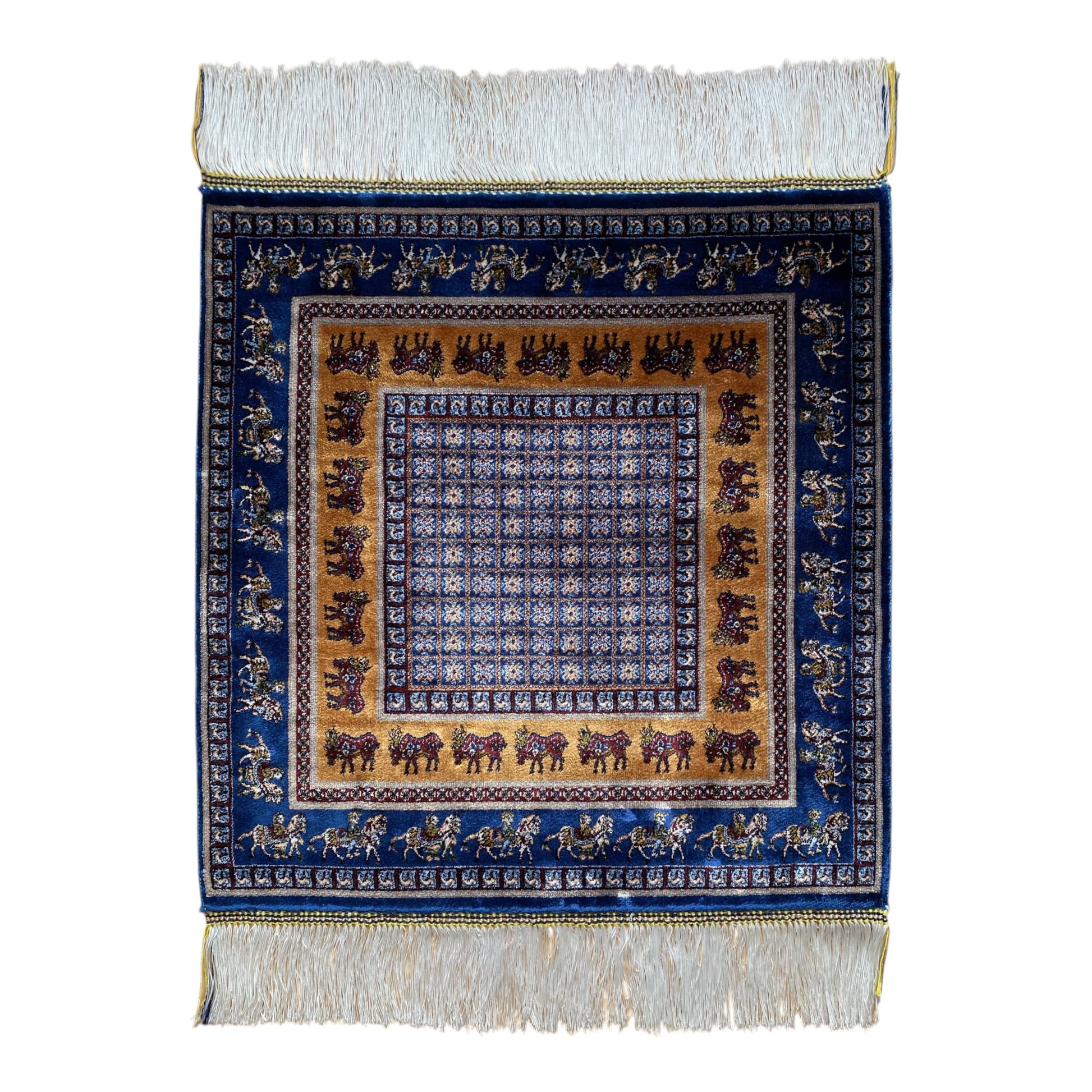 Pazyryk Carpet Rug Copy with Modal Silk - Kilim Art Gallery