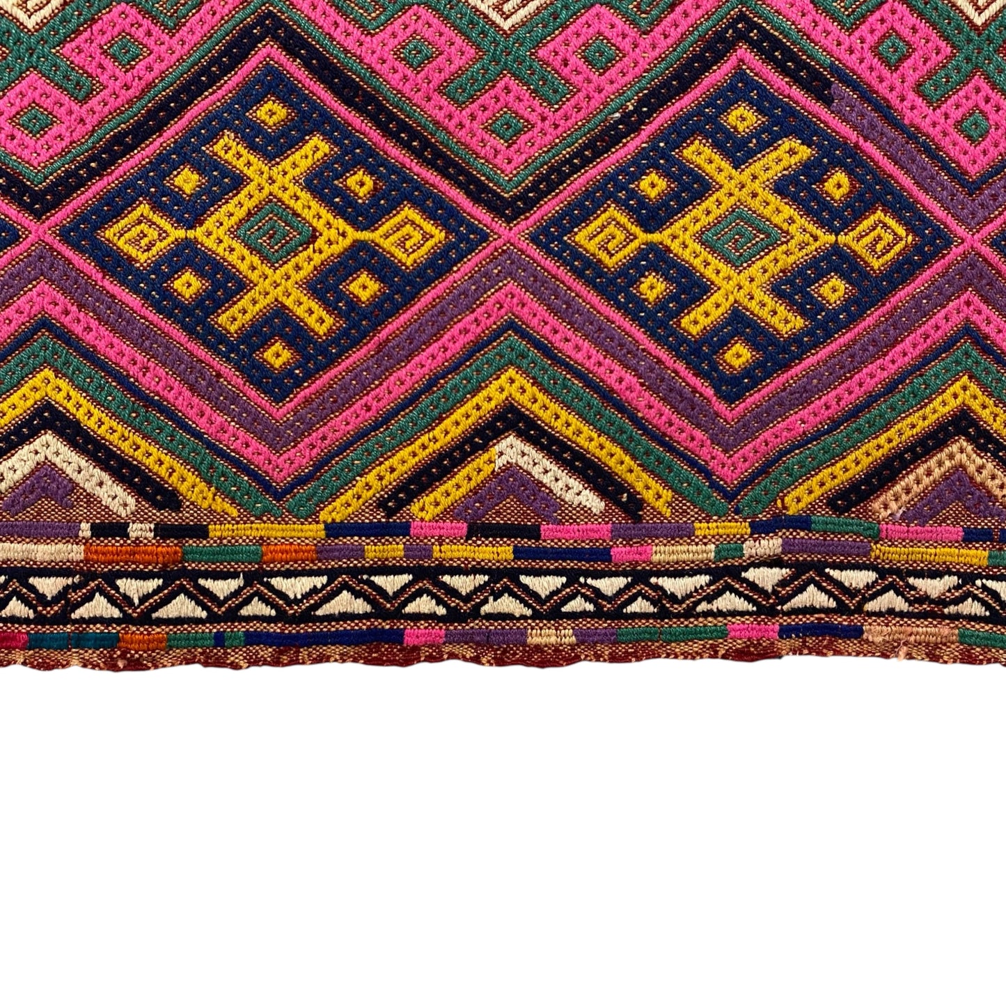 Pink and Yellow Kilim Bath Mat Doormat Rug - Kilim Art Gallery