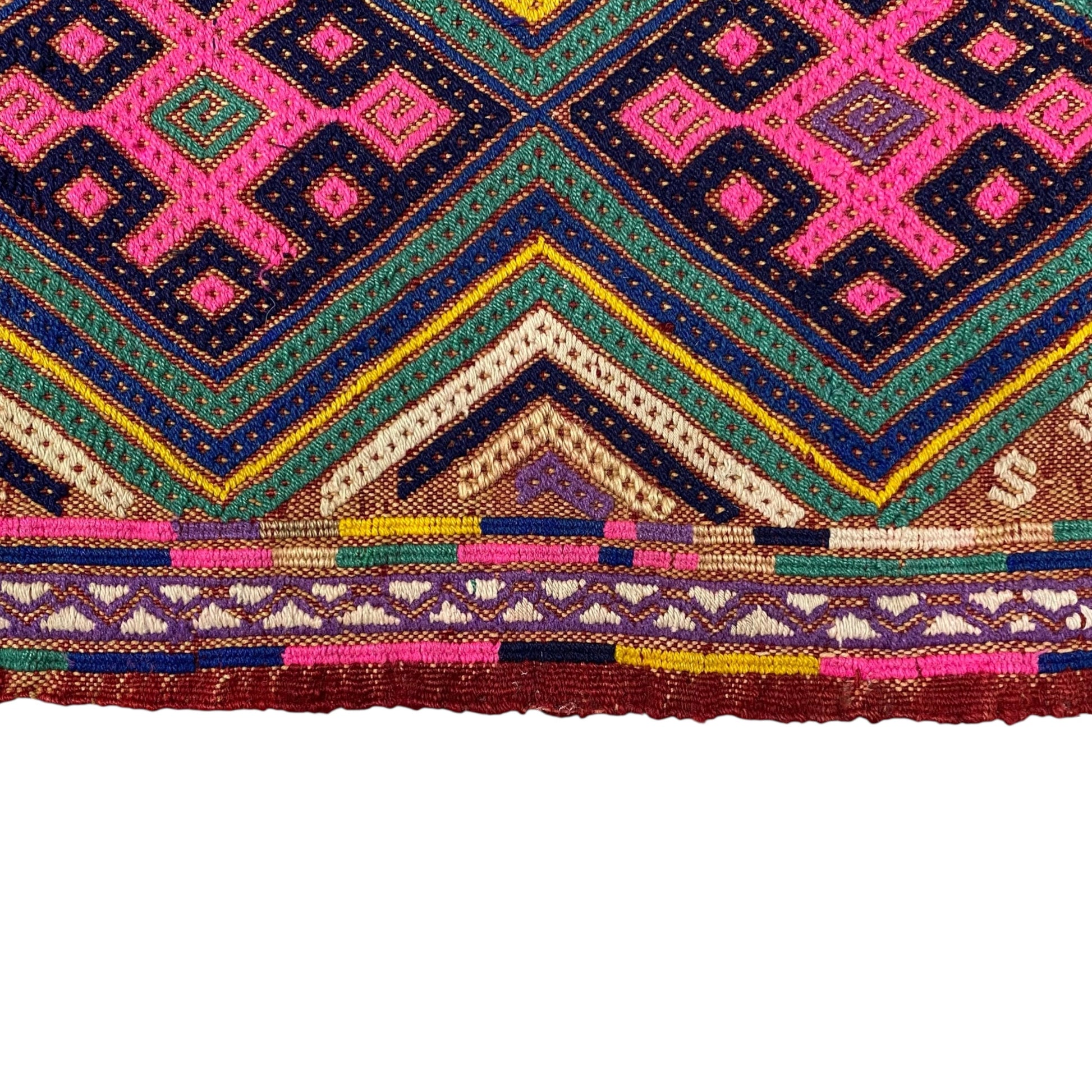 Pink Yellow Cicim Kilim Rug - Kilim Art Gallery