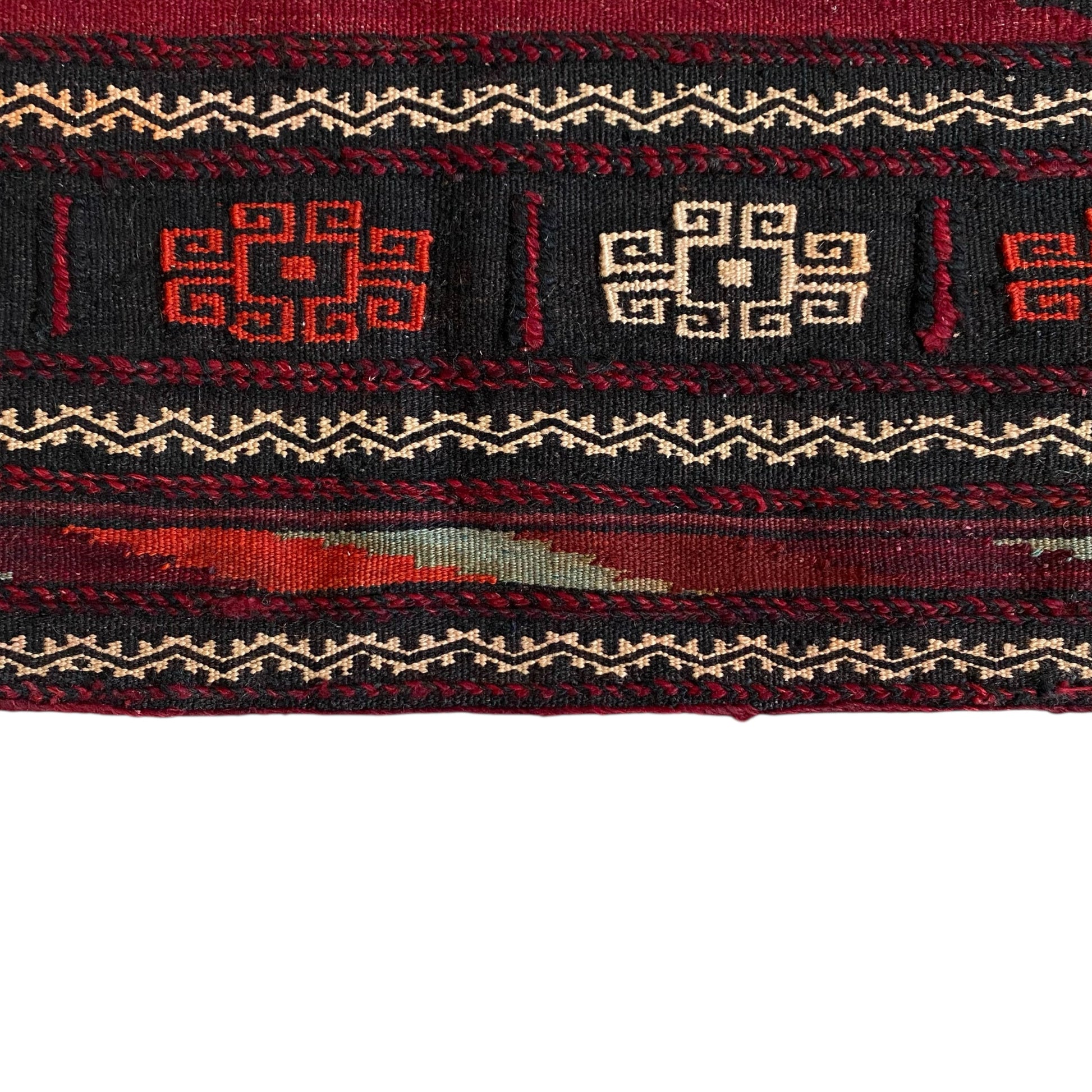 Red Afshar Sofra / Sofraeh Kilim Rug - Kilim Art Gallery