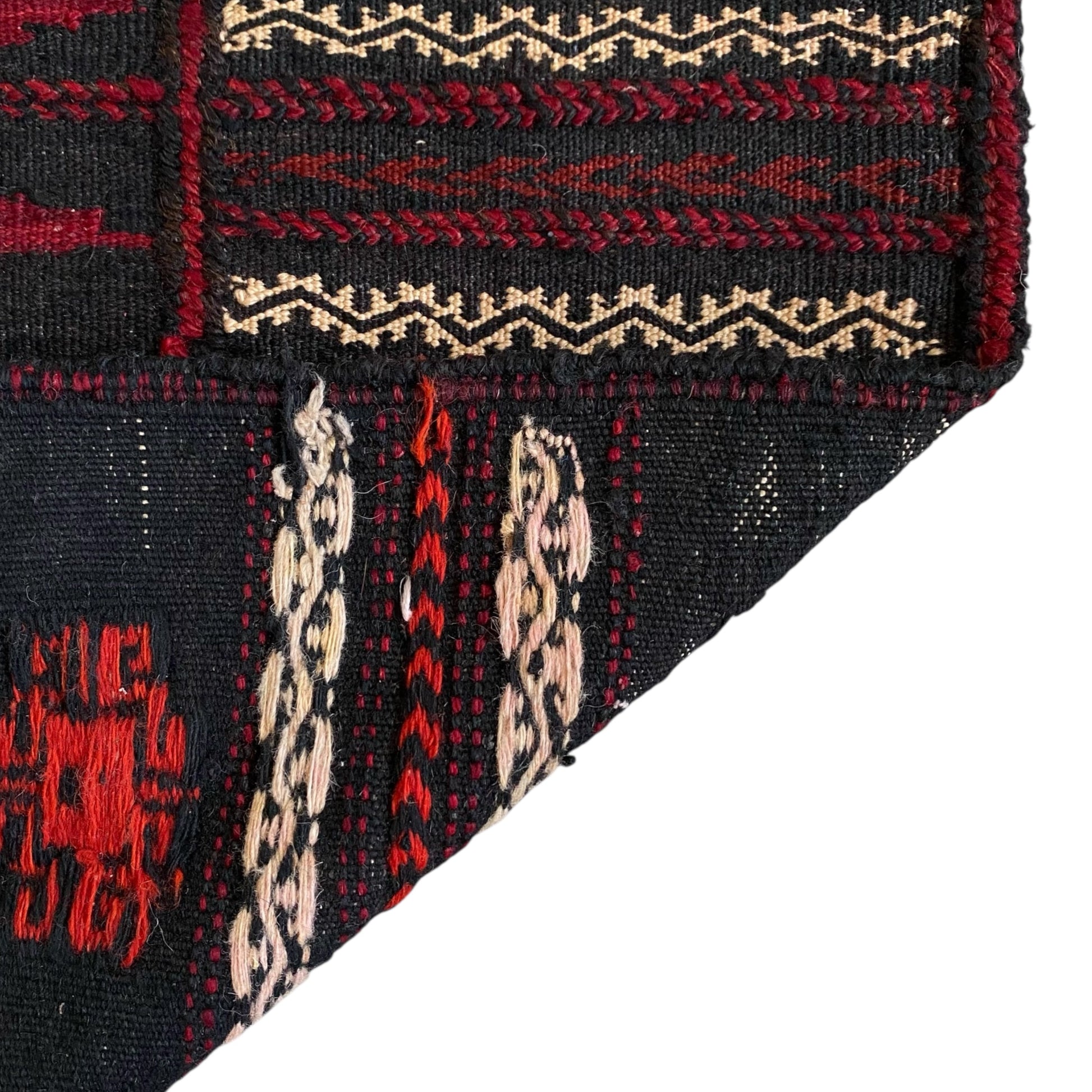 Red Afshar Sofra / Sofraeh Kilim Rug - Kilim Art Gallery