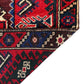 Red and Navy Blue Turkish Döşemealtı Lotto Rug - Kilim Art Gallery