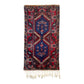 Red and Navy Blue Turkish Döşemealtı Lotto Rug - Kilim Art Gallery