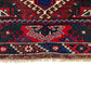 Red and Navy Blue Turkish Döşemealtı Lotto Rug - Kilim Art Gallery