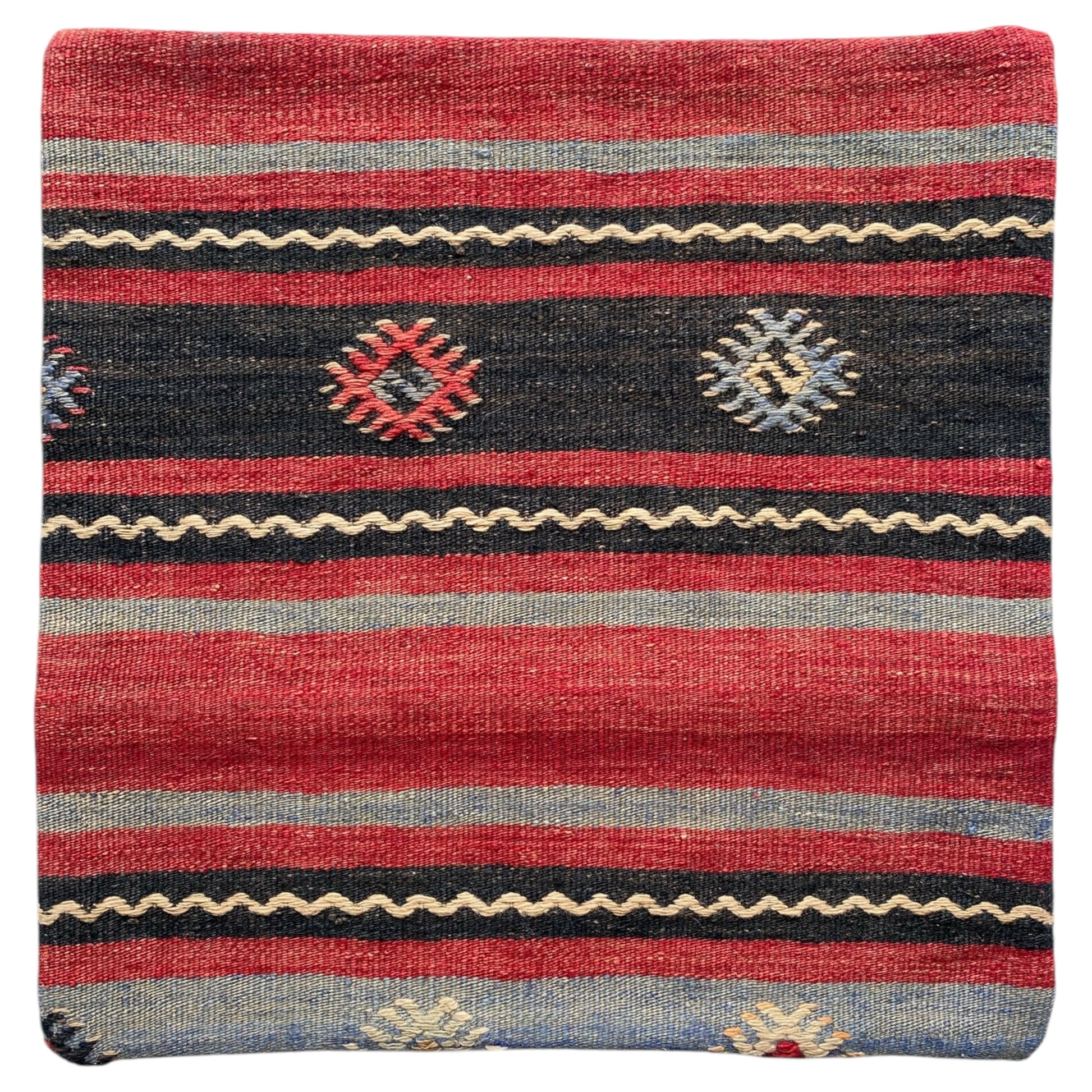 Red Black Kilim Cushion / Pillow Cover - Kilim Art Gallery