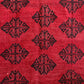 Red Black Square Kilim Rug - Kilim Art Gallery