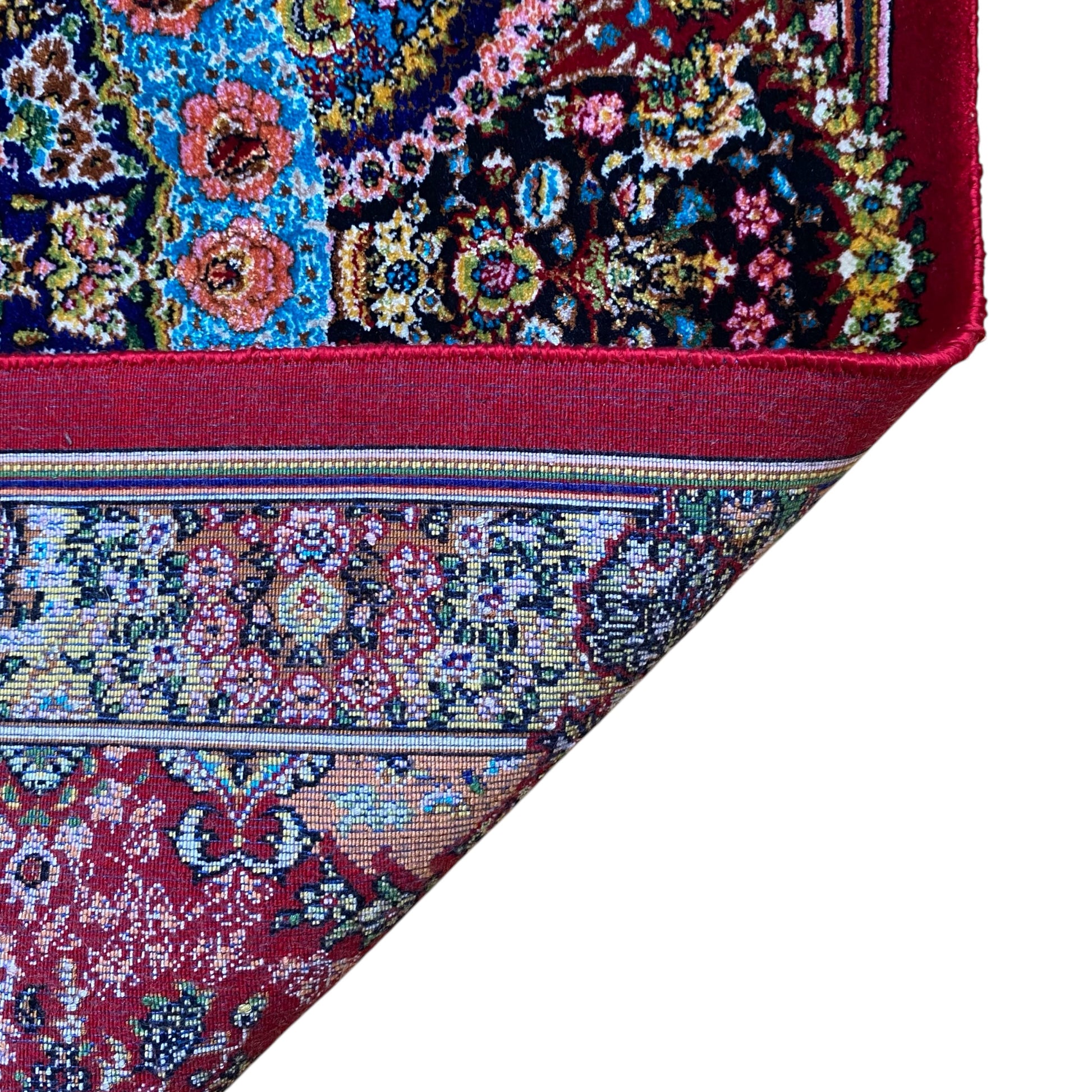 Red Color Bamboo Silk Rug - Kilim Art Gallery