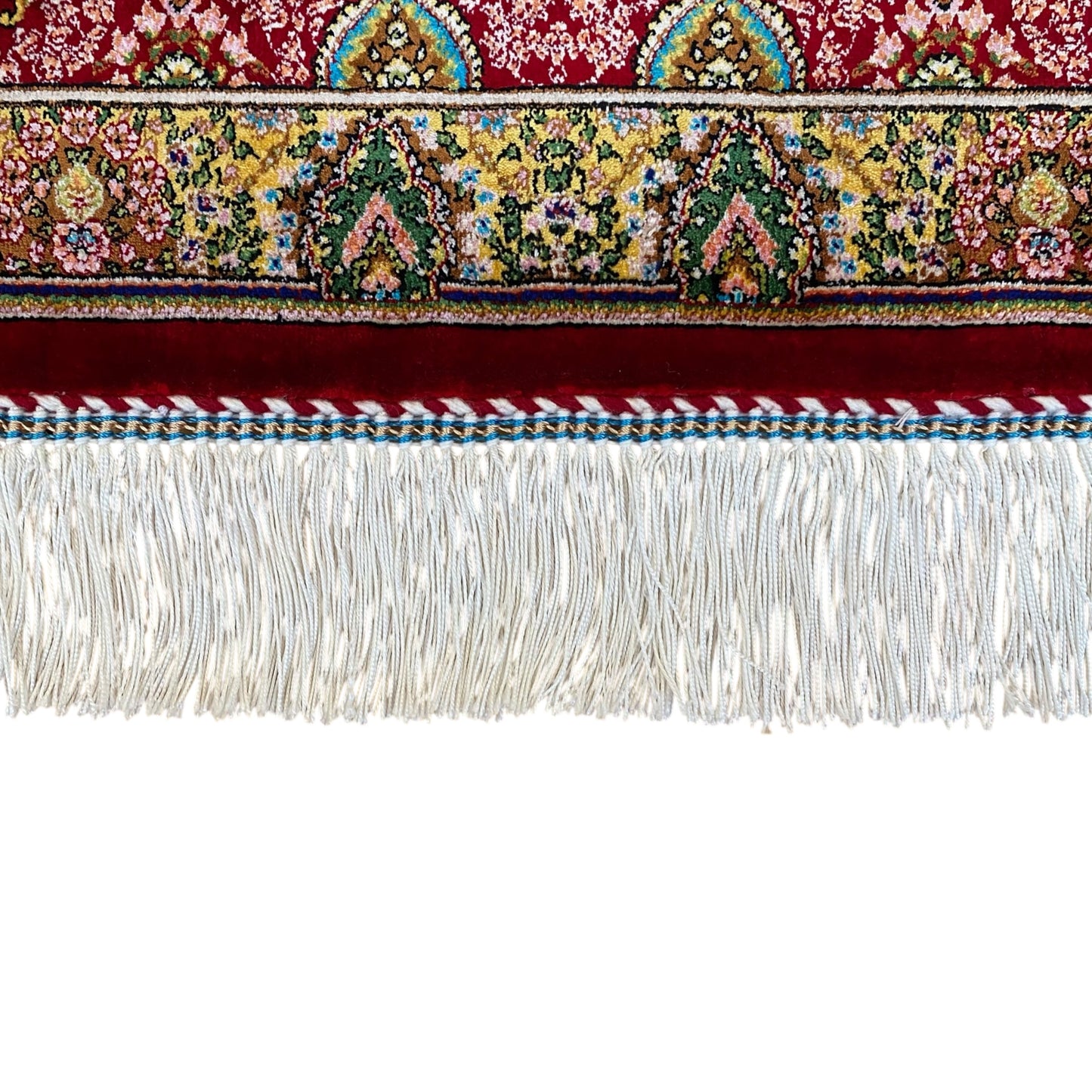 Red Color Bamboo Silk Rug - Kilim Art Gallery