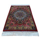 Red Color Bamboo Silk Rug - Kilim Art Gallery