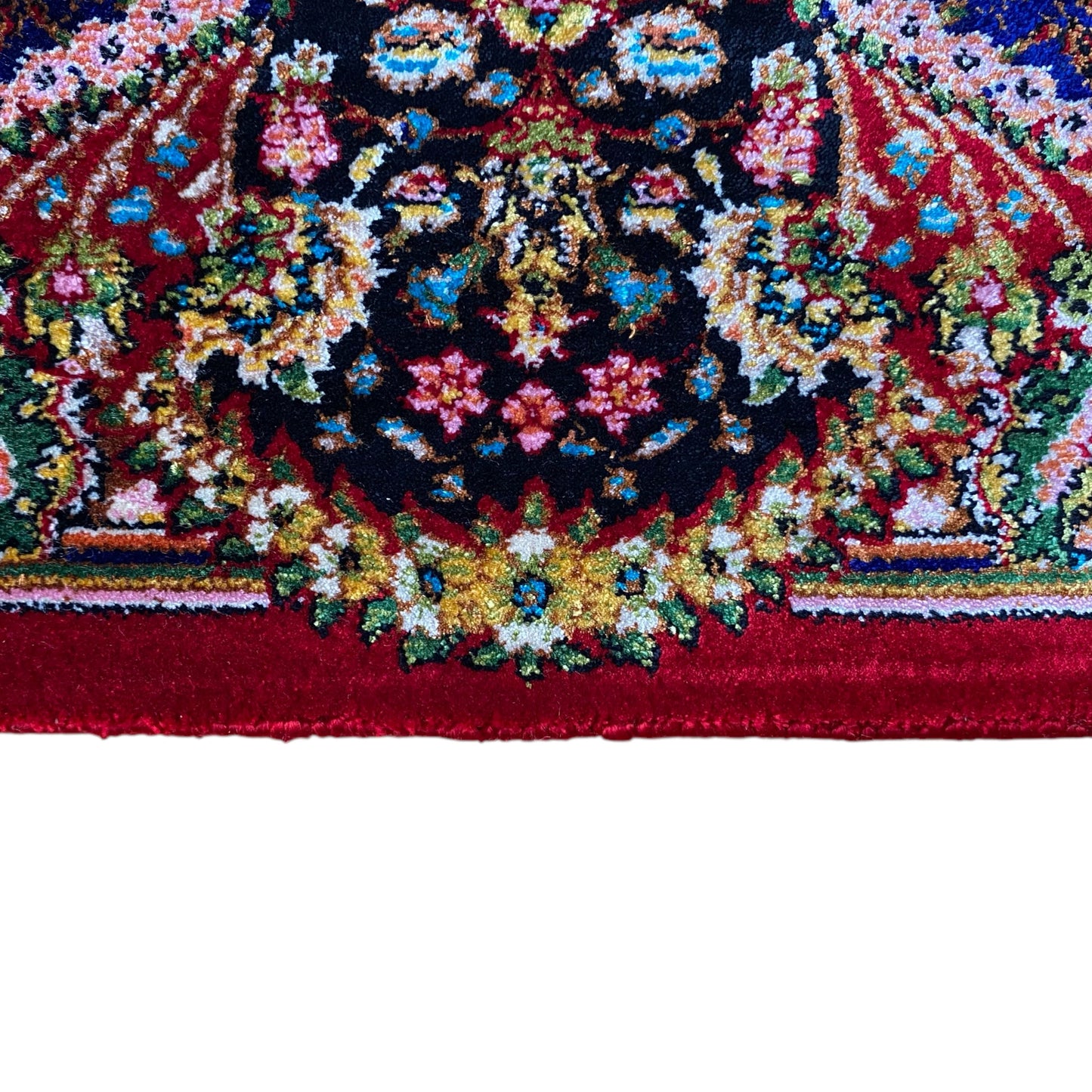 Red Color Bamboo Silk Rug - Kilim Art Gallery