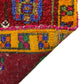 Red Green Wool Rug Doormat - Kilim Art Gallery