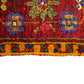 Red Green Wool Rug Doormat - Kilim Art Gallery