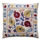 Red Yellow Blue Suzani Pillow Cover - Kilim Art Gallery