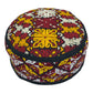 Red Yellow White Embroidered Hat - Kilim Art Gallery