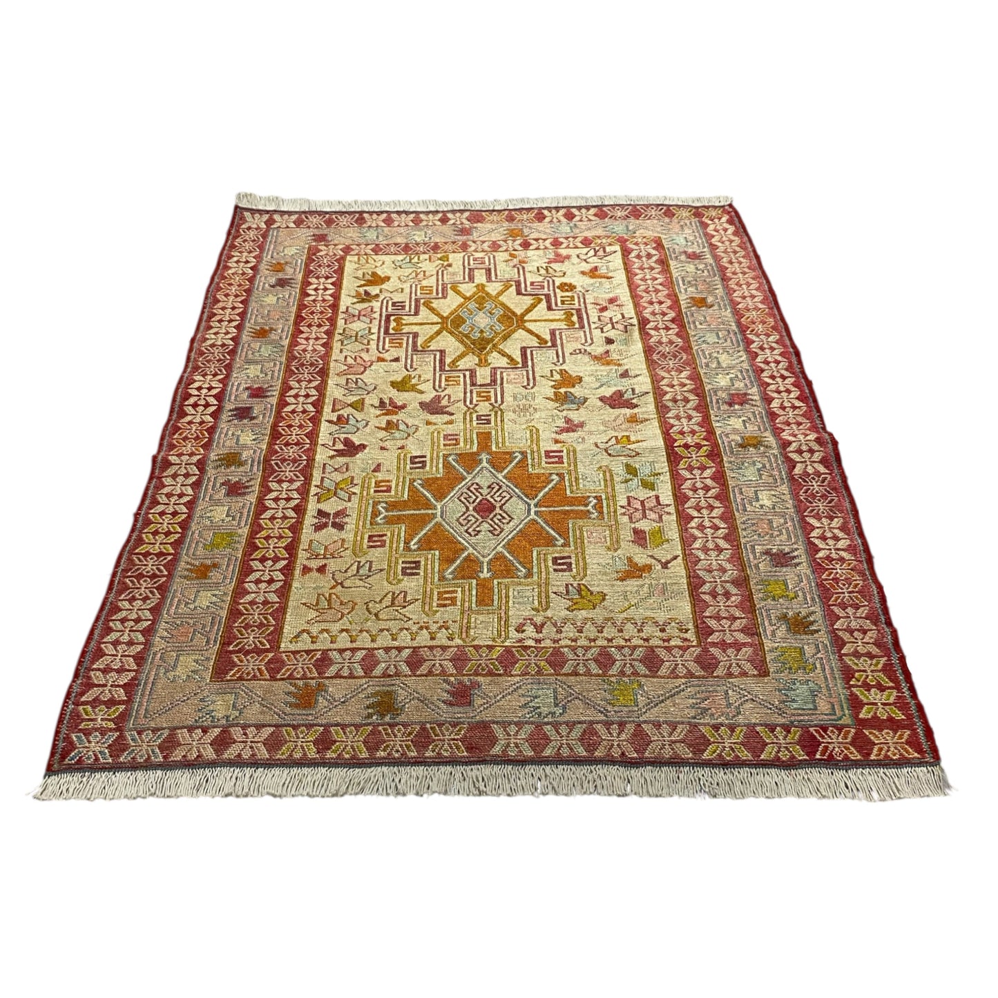 Silk Soumak Rug Wall Hanging ( a ) - Kilim Art Gallery