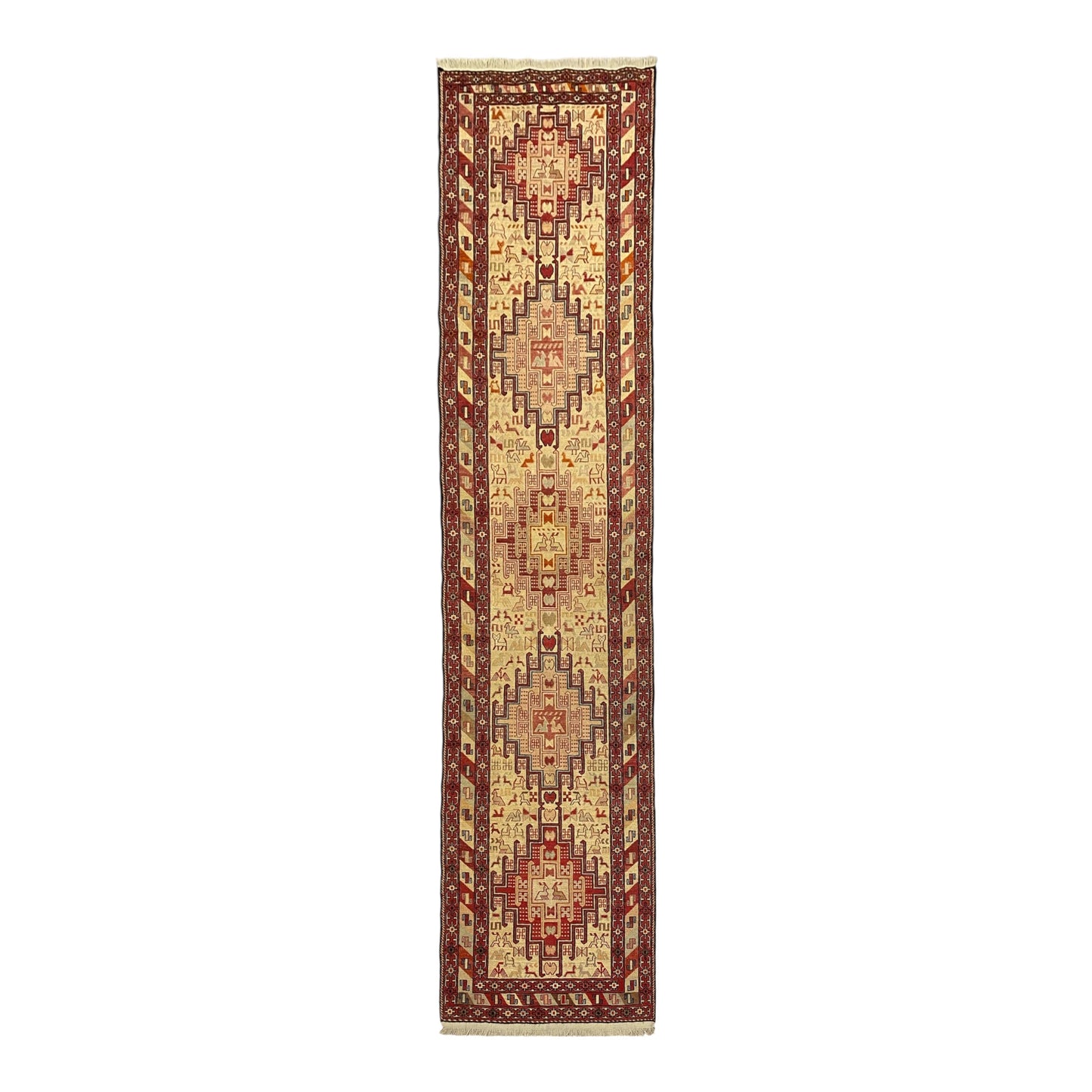 Silk Soumak Runner Rug - Kilim Art Gallery