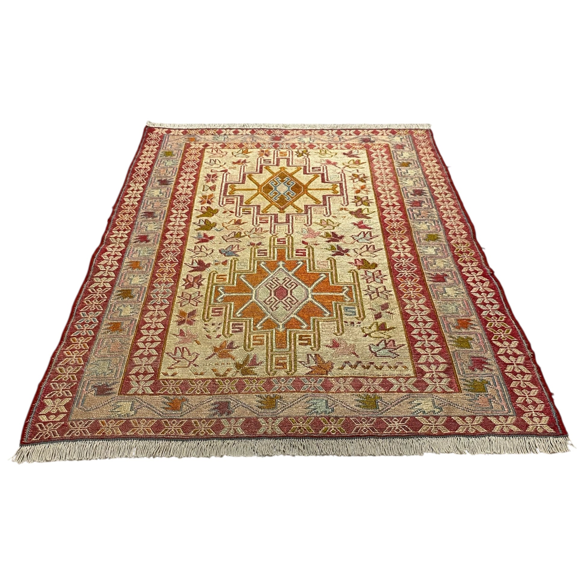Silk Sumak Rug Wall Hanging ( b ) - Kilim Art Gallery