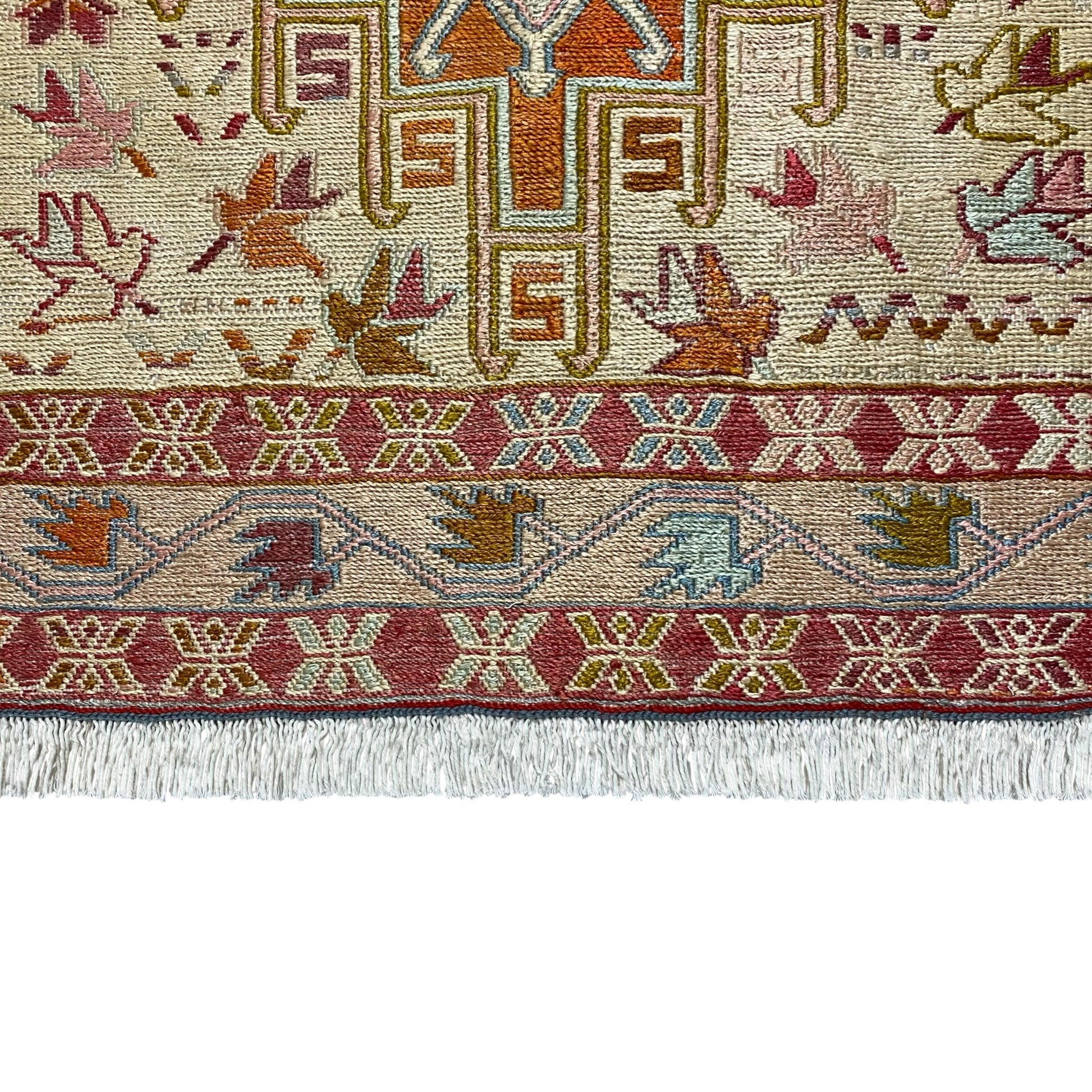 Silk Sumak Rug Wall Hanging ( b ) - Kilim Art Gallery