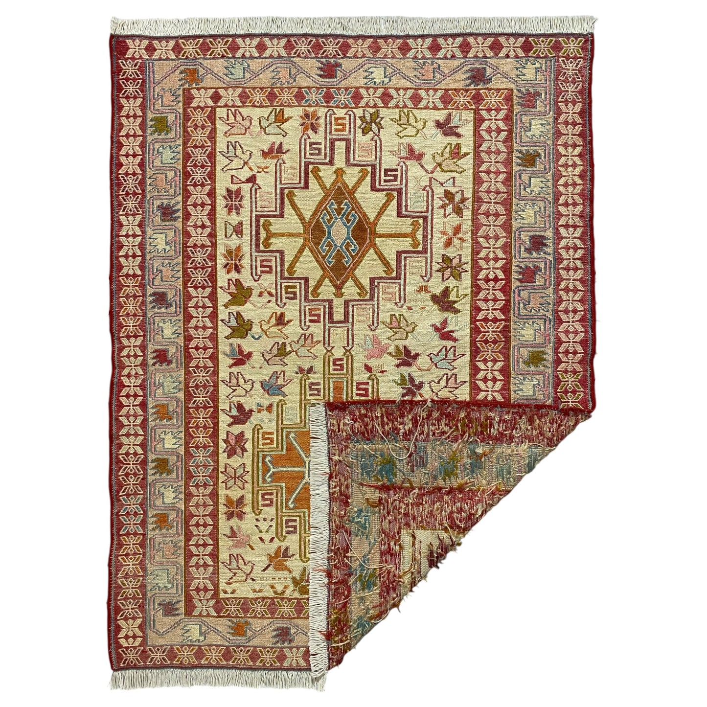 Silk Sumak Rug Wall Hanging ( b ) - Kilim Art Gallery