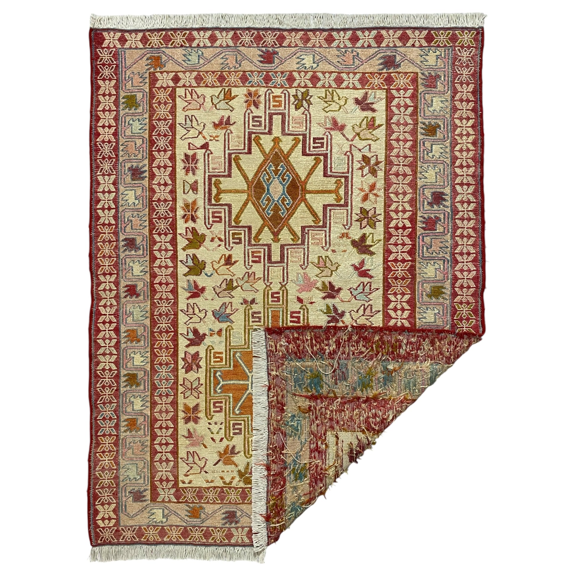 Silk Sumak Rug Wall Hanging ( b ) - Kilim Art Gallery