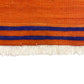 Simple Minimalist Orange Color Kilim Rug - Kilim Art Gallery
