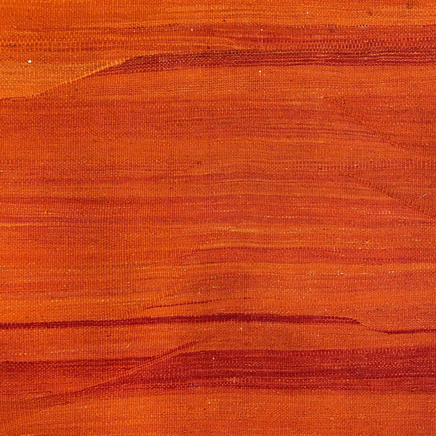 Simple Minimalist Orange Color Kilim Rug - Kilim Art Gallery