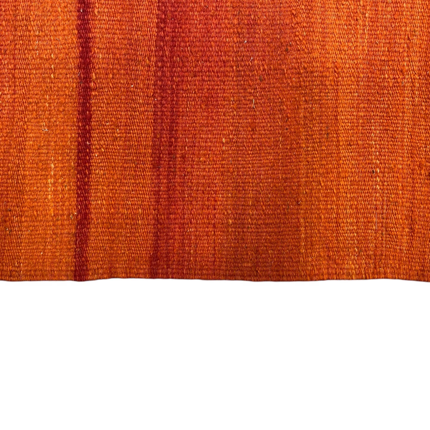 Simple Minimalist Orange Color Kilim Rug - Kilim Art Gallery