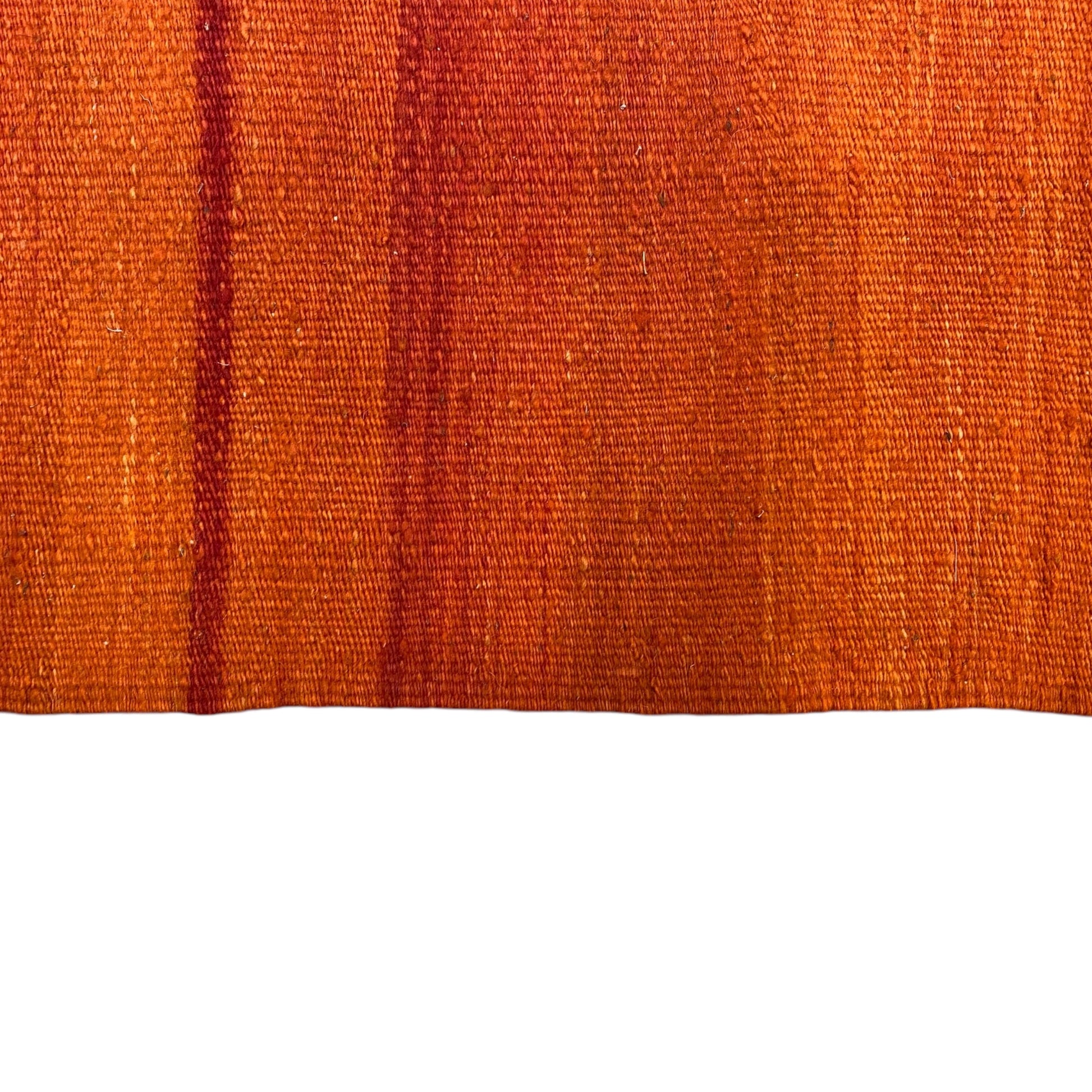 Simple Minimalist Orange Color Kilim Rug - Kilim Art Gallery