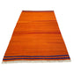 Simple Minimalist Orange Color Kilim Rug - Kilim Art Gallery