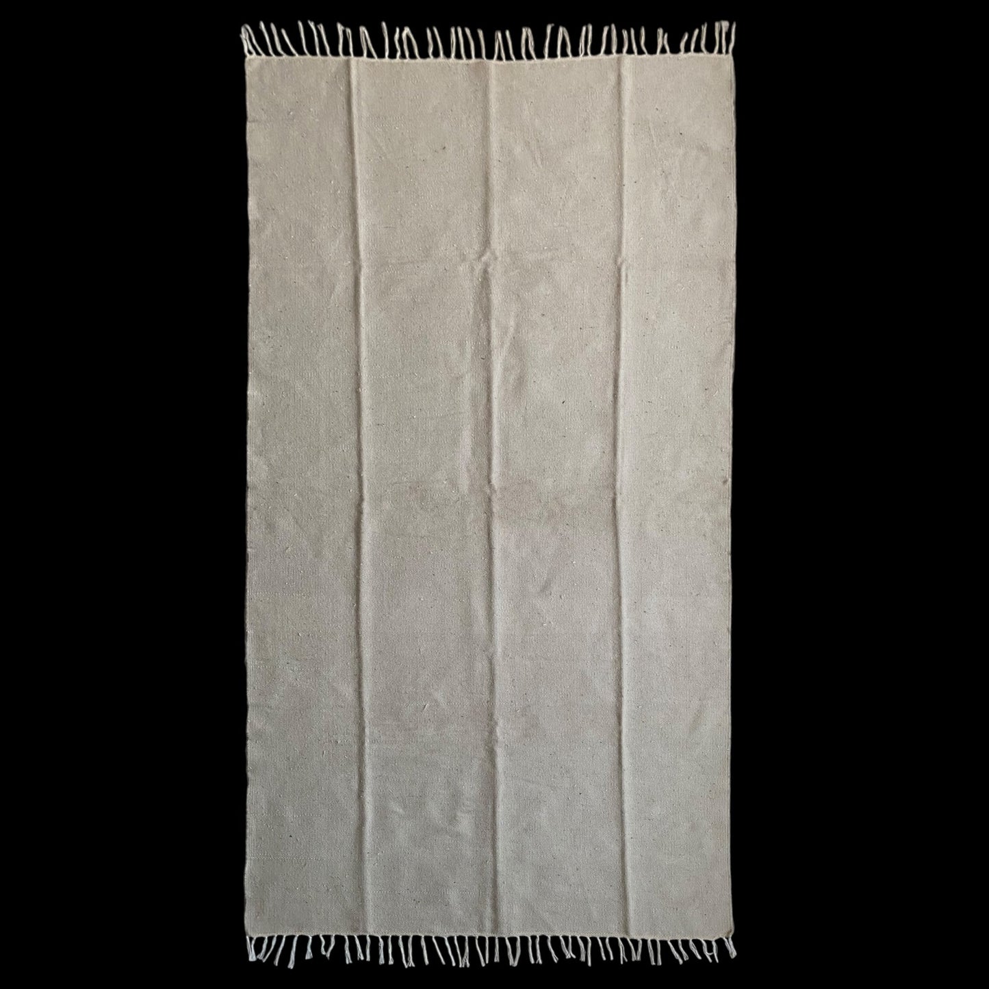 Simple Plain White Angora Mohair Turkish Siirt Blanket Kilim Rug - Kilim Art Gallery
