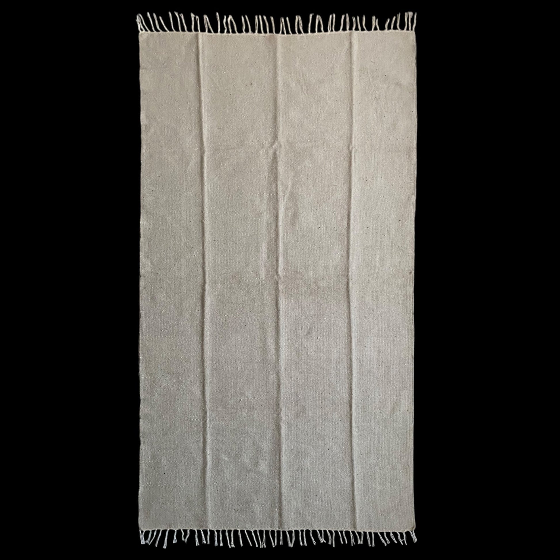 Simple Plain White Angora Mohair Turkish Siirt Blanket Kilim Rug - Kilim Art Gallery