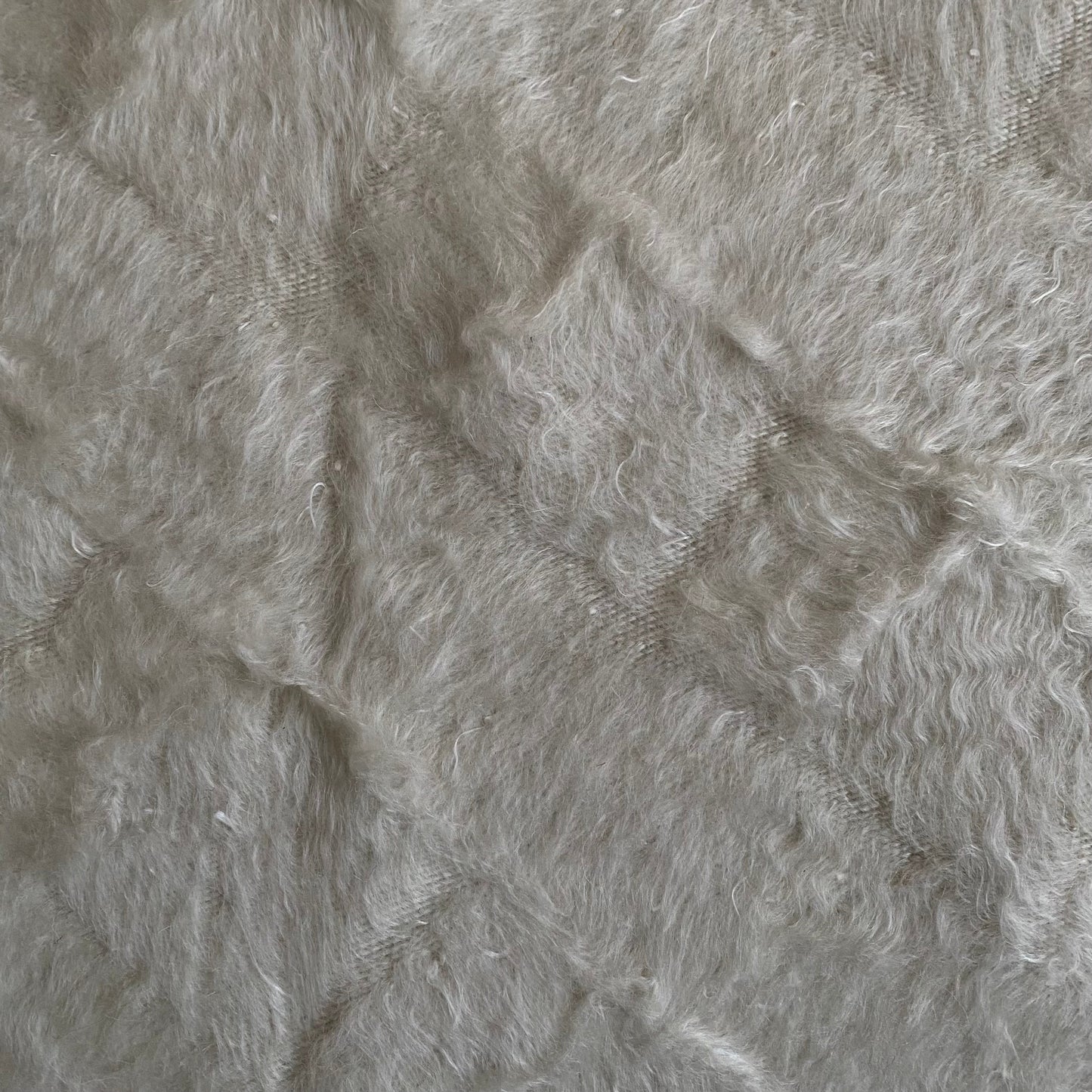 Simple Plain White Angora Mohair Turkish Siirt Blanket Kilim Rug - Kilim Art Gallery