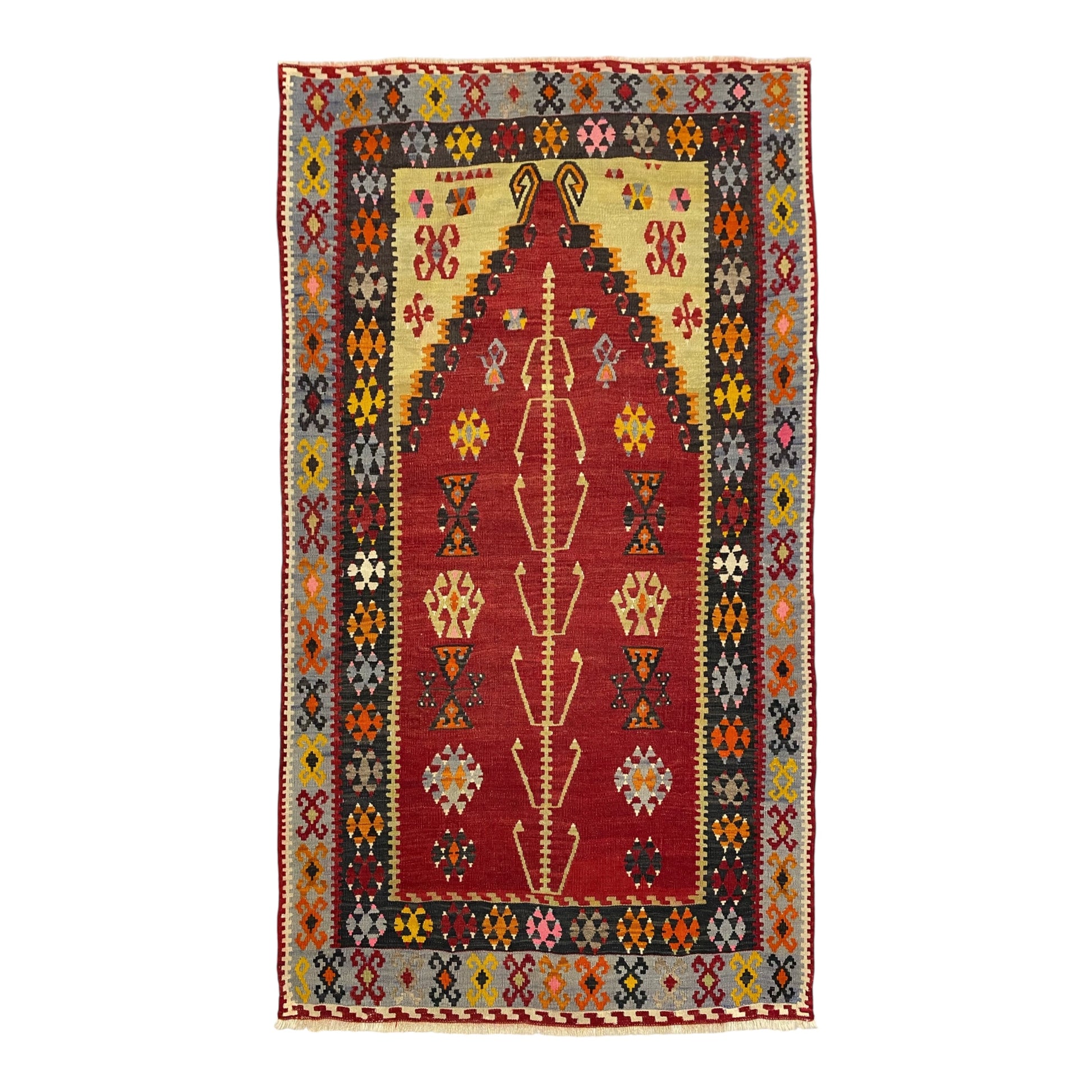 Sivas Zara Prayer Kilim Rug by Kilim Art Gallery - Kilim Art Gallery