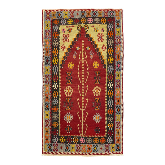 Sivas Zara Prayer Kilim Rug by Kilim Art Gallery - Kilim Art Gallery