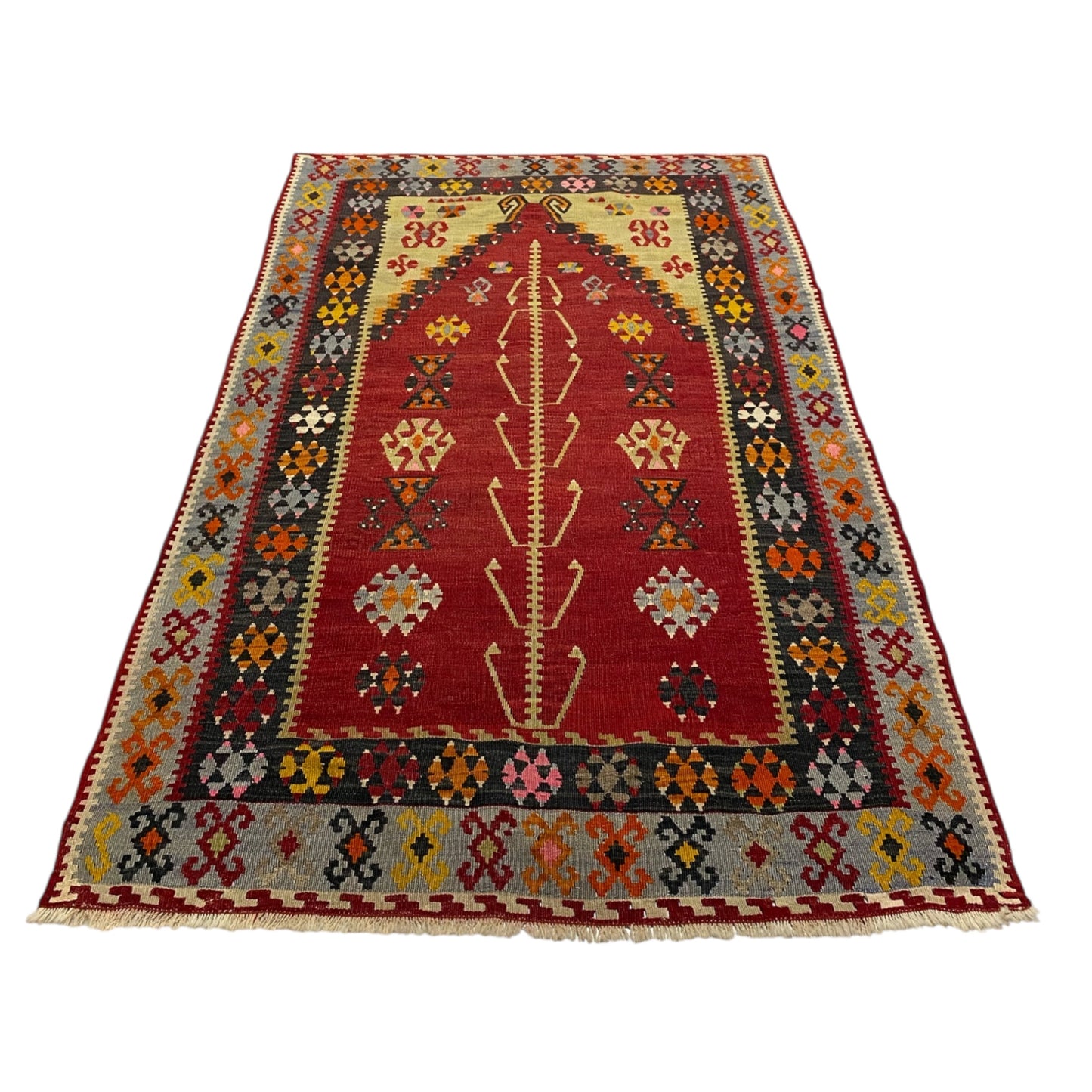 Sivas Zara Prayer Kilim Rug by Kilim Art Gallery - Kilim Art Gallery