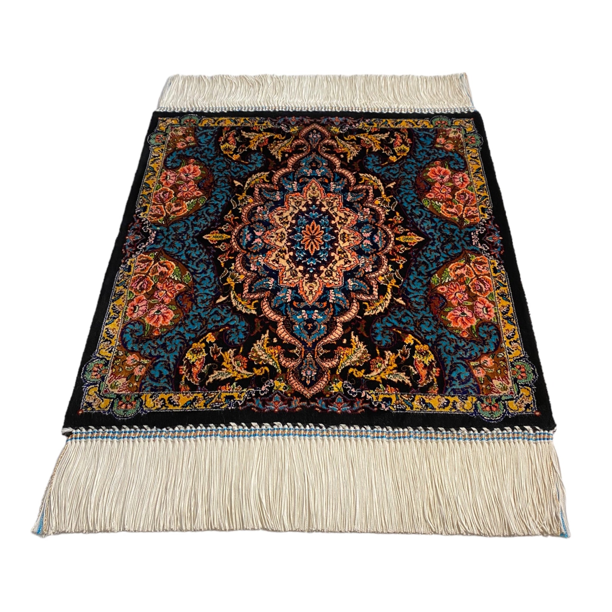 Small Bamboo Silk Carpet Rug - Kilim Art Gallery