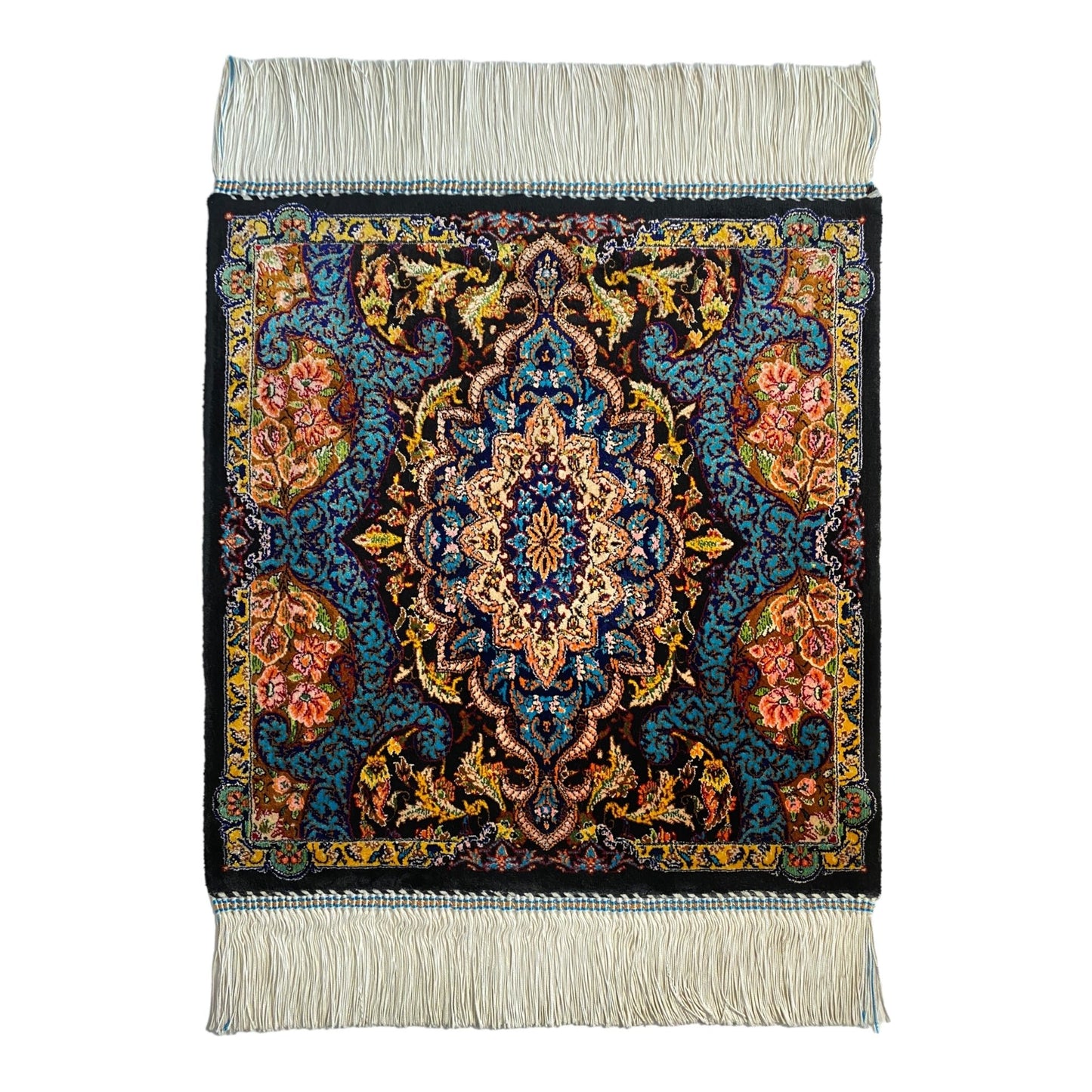 Small Bamboo Silk Carpet Rug - Kilim Art Gallery