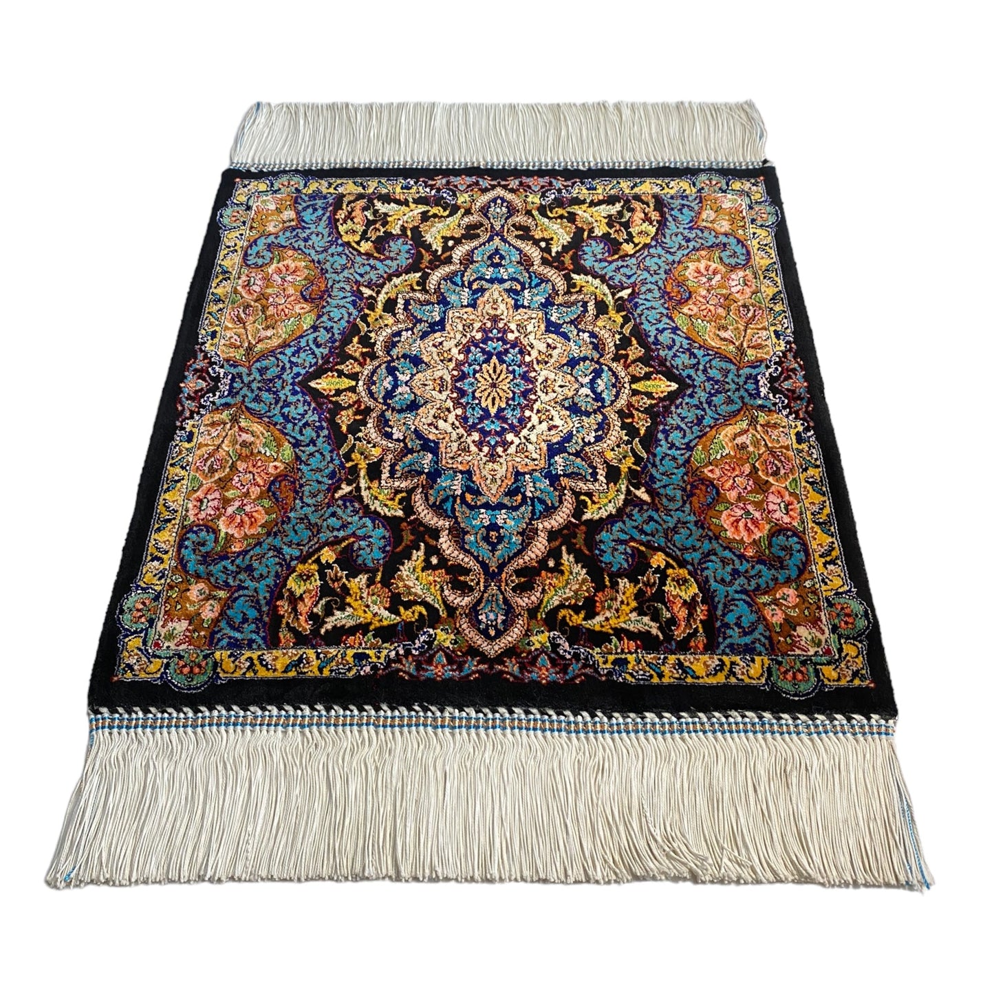 Small Bamboo Silk Carpet Rug - Kilim Art Gallery