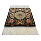 Small Black Bamboo Silk Carpet Rug - Kilim Art Gallery