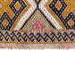 Small Bohemian Pink Cicim Kelim Rug - Kilim Art Gallery