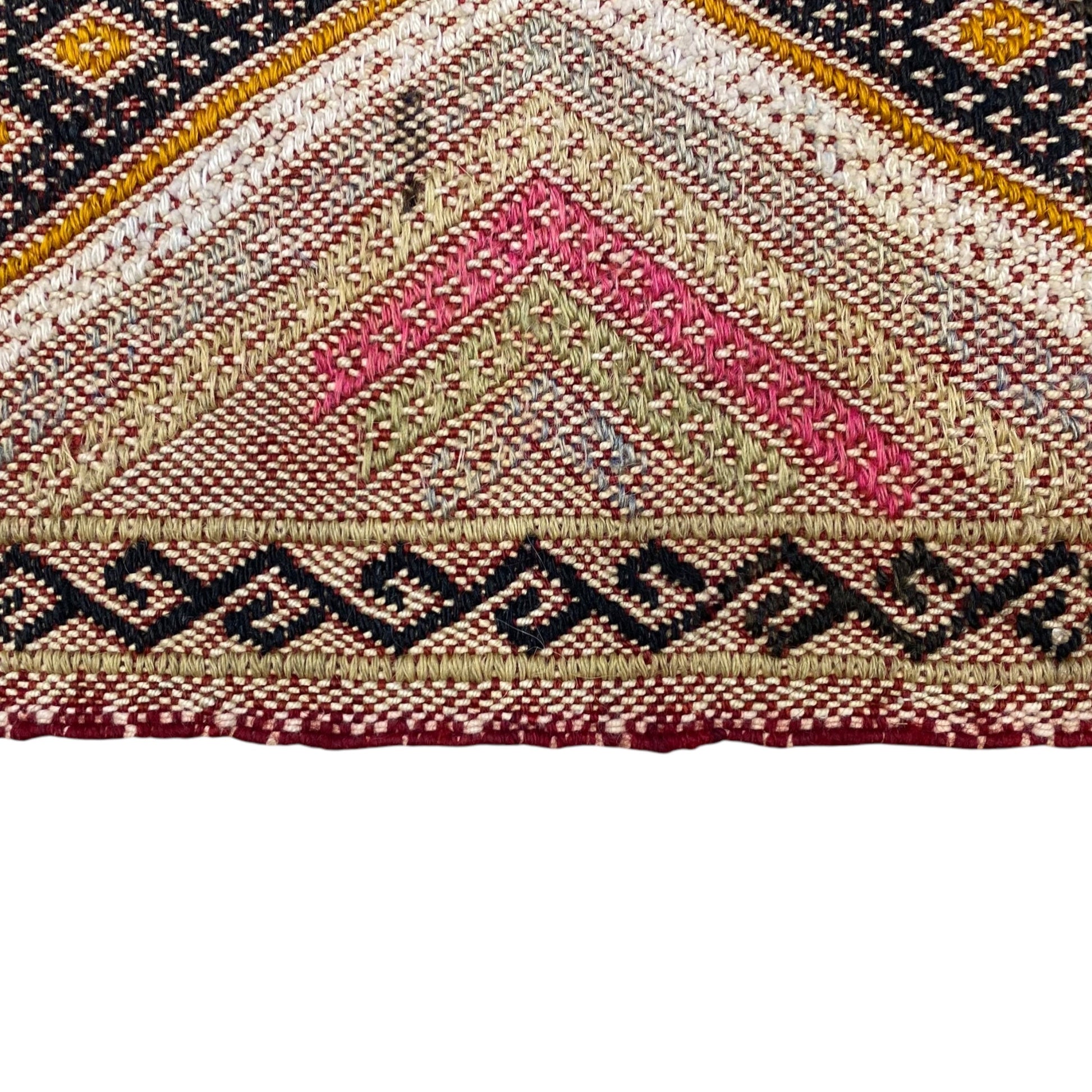 Small Bohemian Pink Cicim Kelim Rug - Kilim Art Gallery