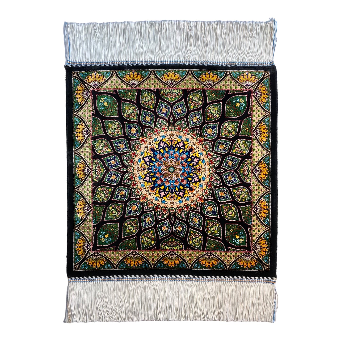 Small Dome Design Modal Silk Rug - Kilim Art Gallery
