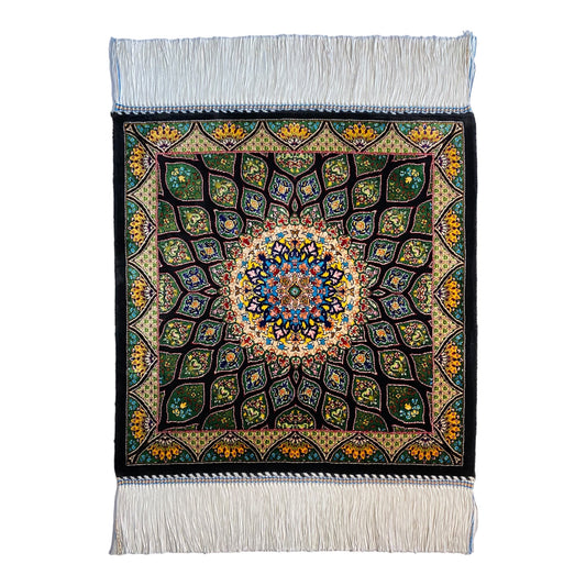 Small Dome Design Modal Silk Rug - Kilim Art Gallery