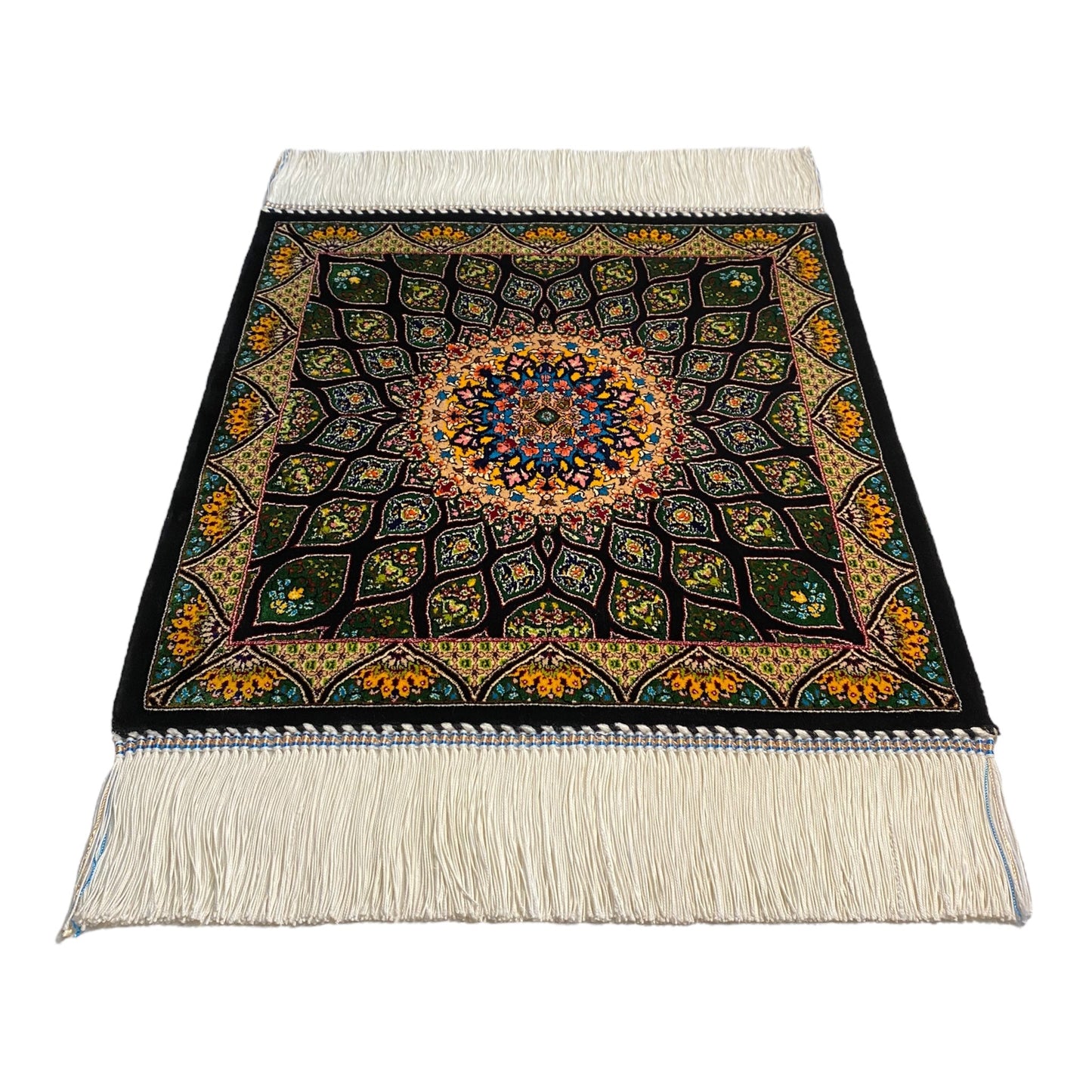 Small Dome Design Modal Silk Rug - Kilim Art Gallery