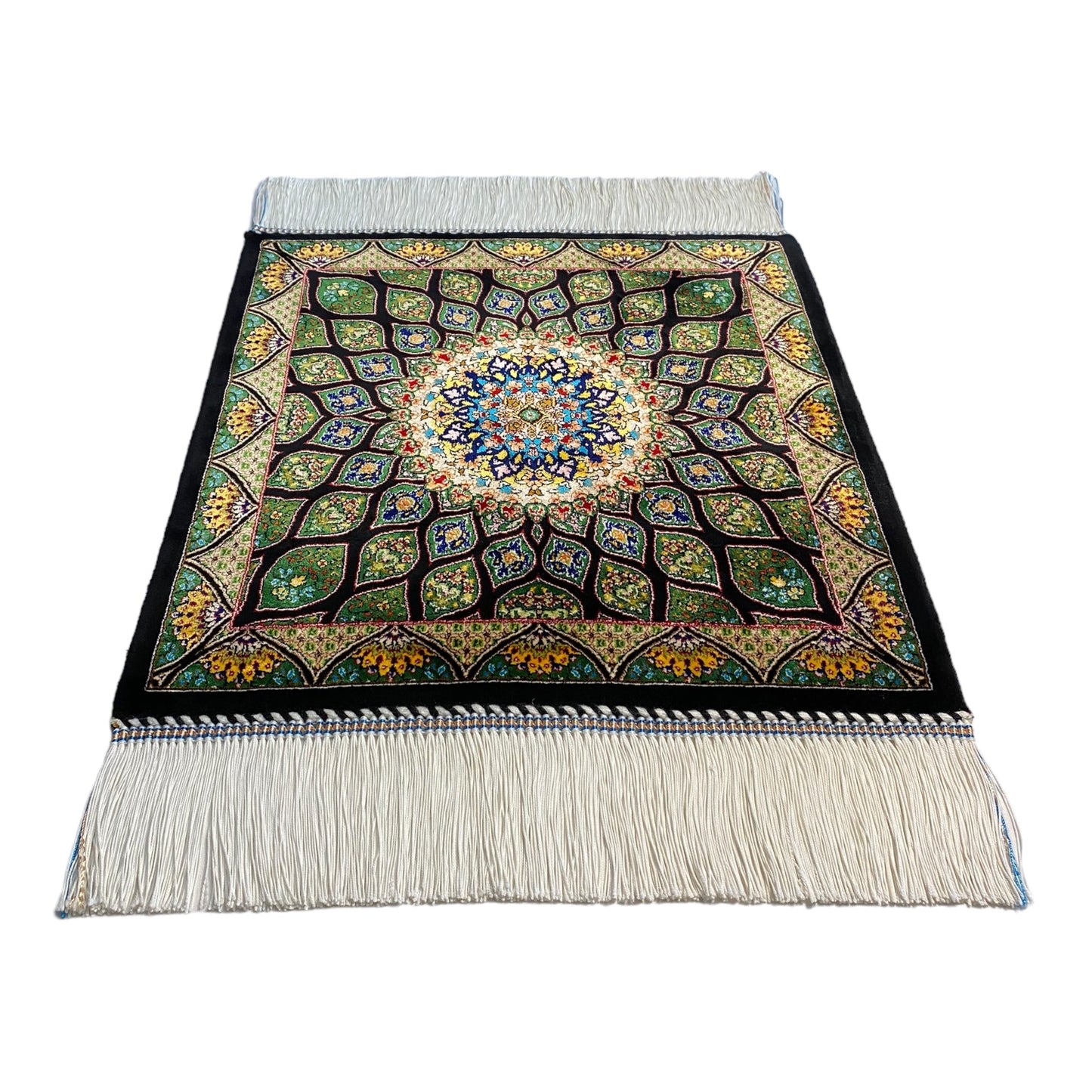 Small Dome Design Modal Silk Rug - Kilim Art Gallery