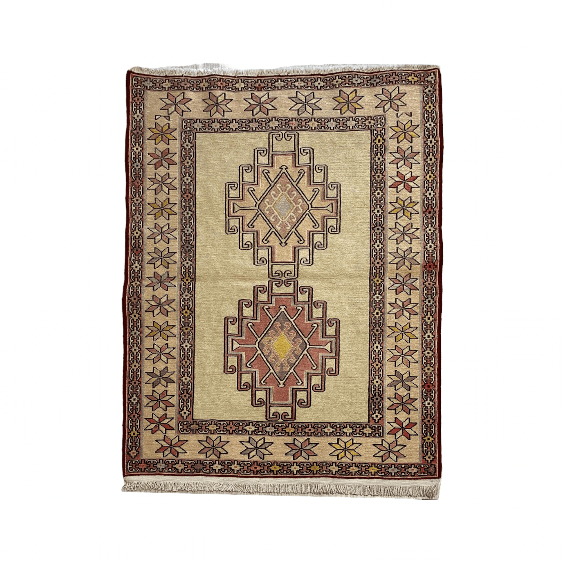 Small Hand Embroidered Silk Soumak Kilim Rug - Kilim Art Gallery