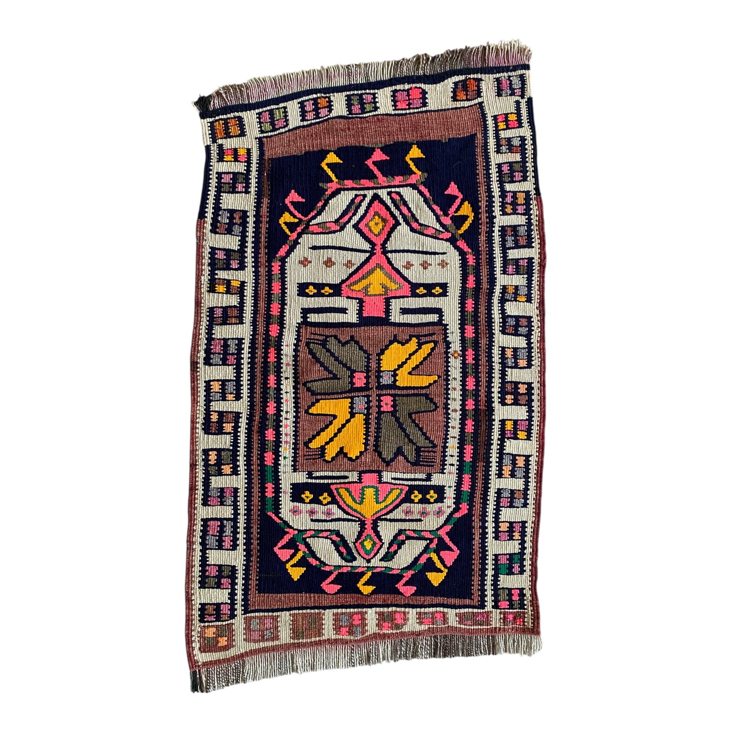 Small Herki Kurdish Kilim Rug - Kilim Art Gallery